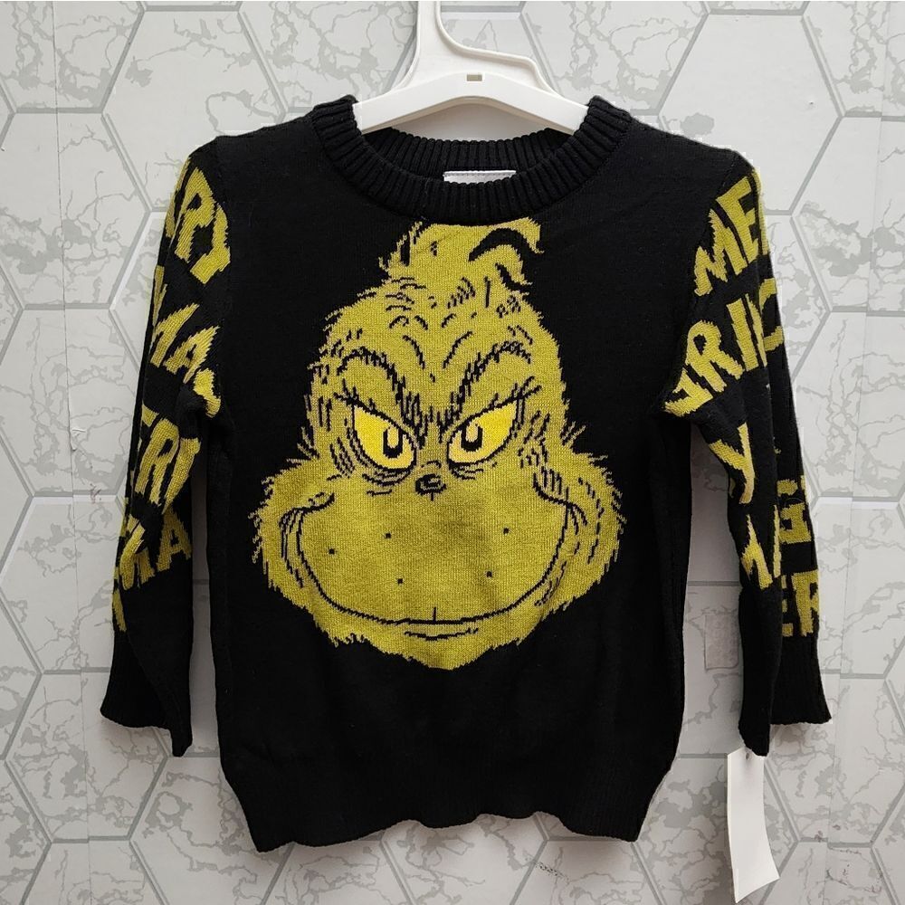 Size 2T Toddler Boys Holiday Sweater The GrinchâDr. Seuss Merry Grinchmas,âNew